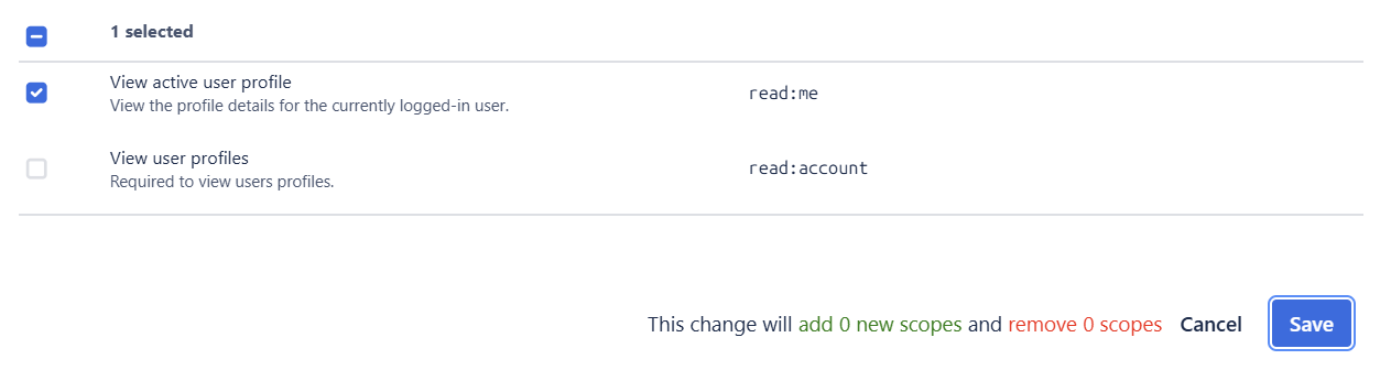 Edit User Identity scopes