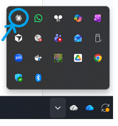 Task tray — Quit